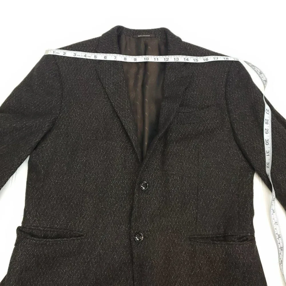 Ermenegildo Zegna Su Misura Men's Blazer Coat Cashmere Silk Custom Made 7-52 C